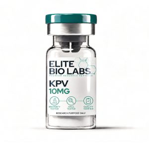 KPV lyophilised research peptide vial from Elite Bio Labs